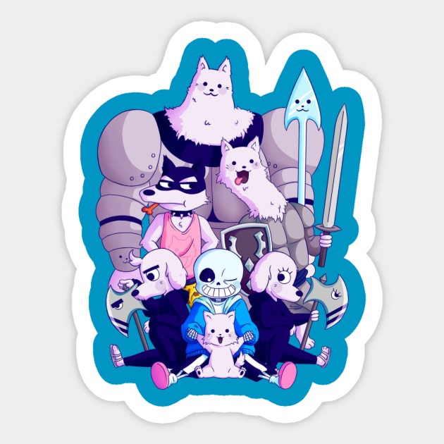 Undertale dogs Sticker by watermelonium